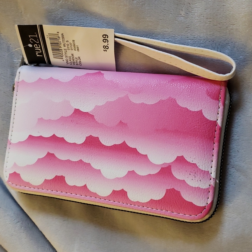 Black leather purse and wallet